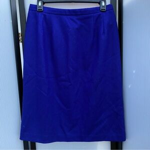 90’s Worthington Royal Blue 100% Wool Pencil Skirt Workwear Preppy Fall Winter